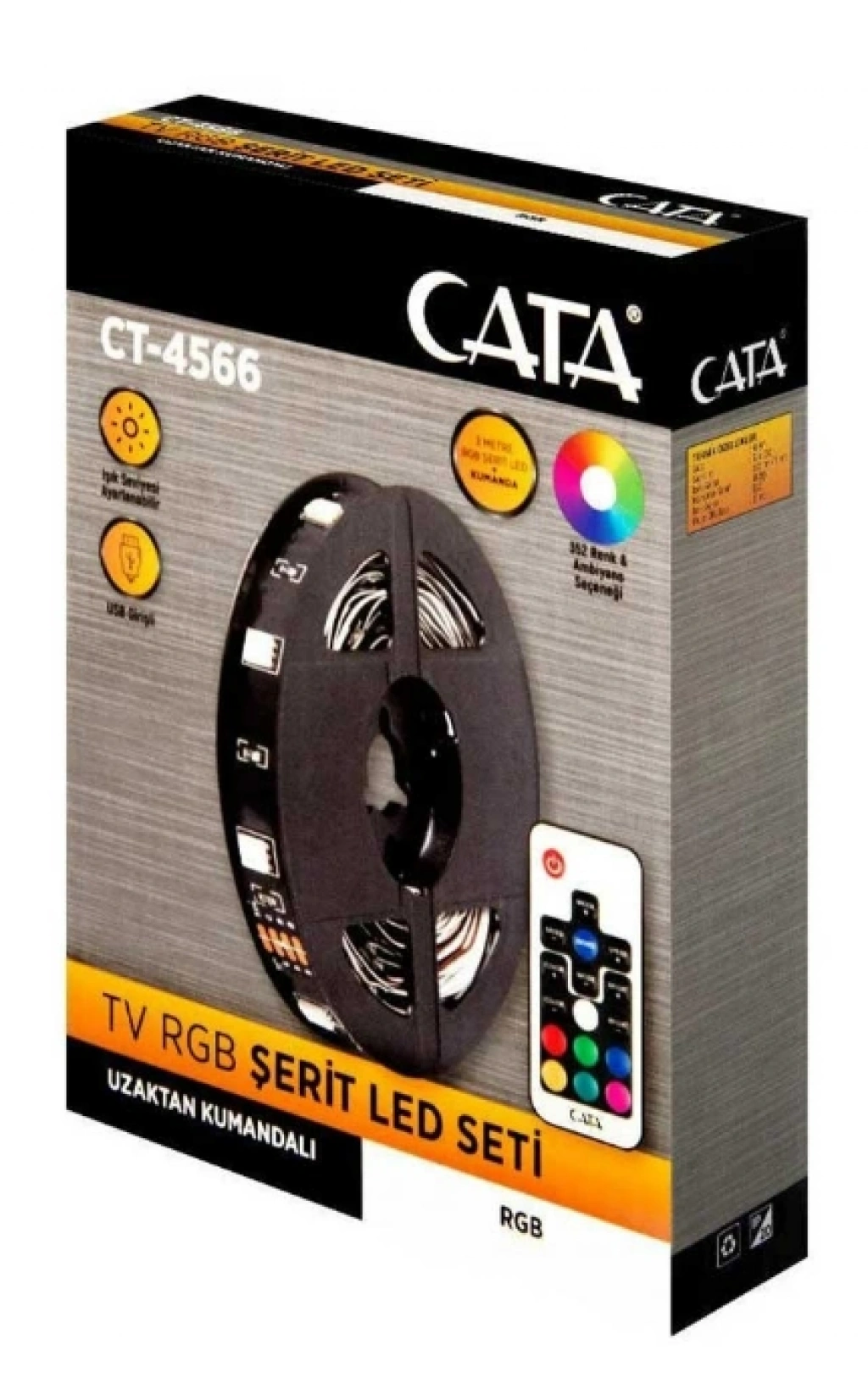 Cata 5Mt RGB Şerit Led Kumandalı (USB) 